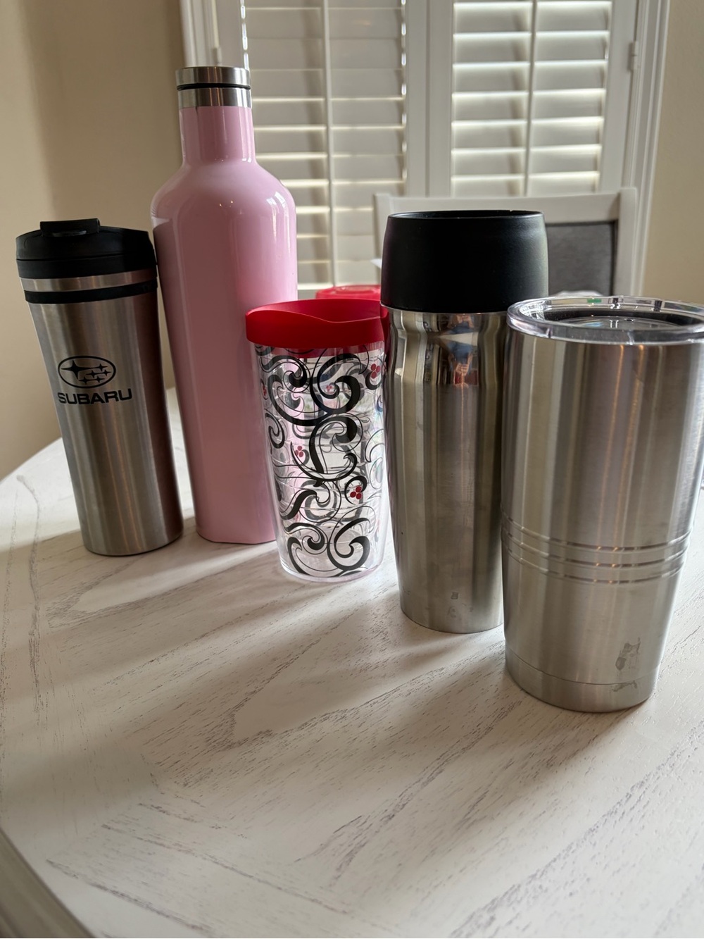 Assorted Stainless Steel & Pink Drinkware Set